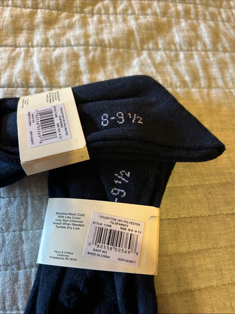 FlynnO'Hara Kids Navy Cotton-Spandex School Socks - 2 Pairs